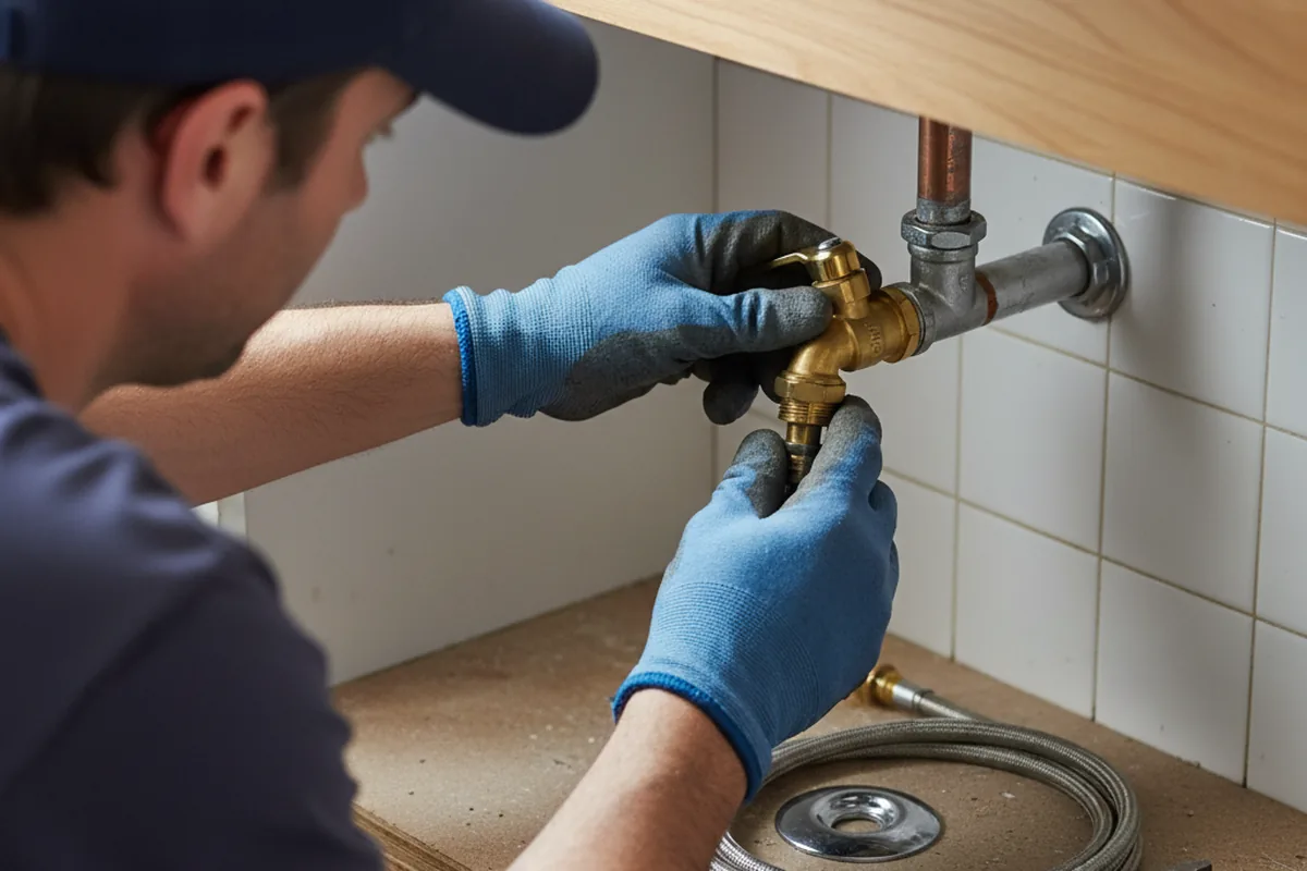 Shutoff valve and fitting work during Emergency Plumbing in Moores Hill